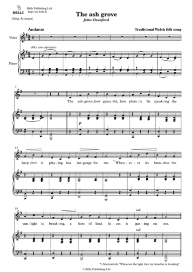 The ash grove (Solo song) (G Major)