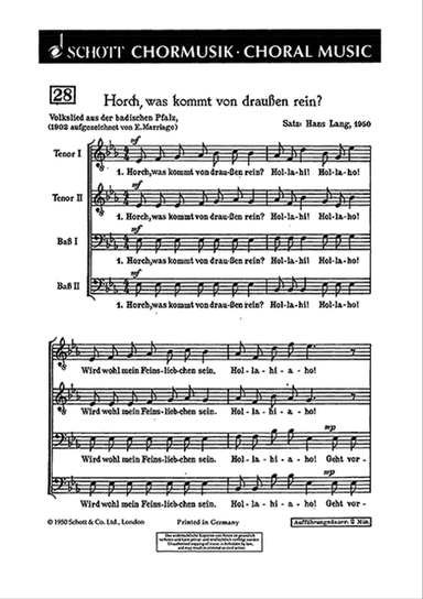 Horch, was kommt von draußen rein?