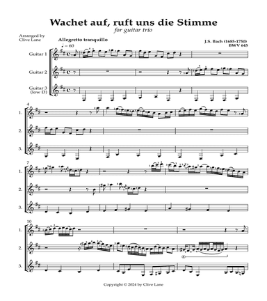 Wachet auf, ruft uns die stimme