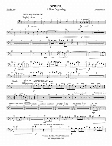 Spring (A New Beginning): Baritone B.C.