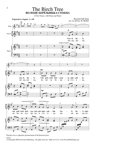 The Birch Tree (arr. Shirley McRae)