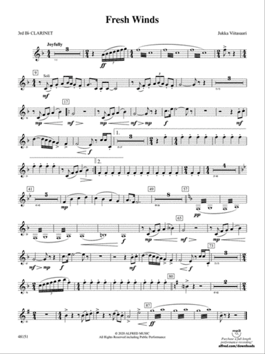 Fresh Winds: 3rd B-flat Clarinet