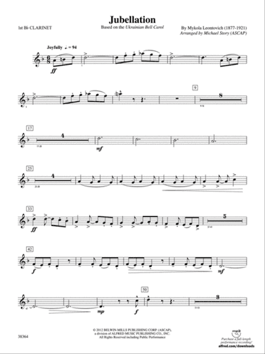 Jubellation: 1st B-flat Clarinet