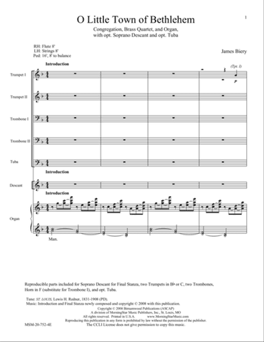 O Little Town of Bethlehem (St. Louis) (Downloadable)