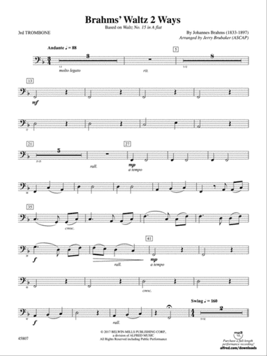 Brahms' Waltz 2 Ways: 3rd Trombone