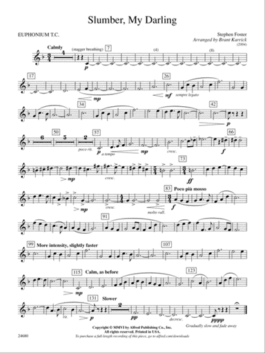 Slumber, My Darling: Baritone T.C.