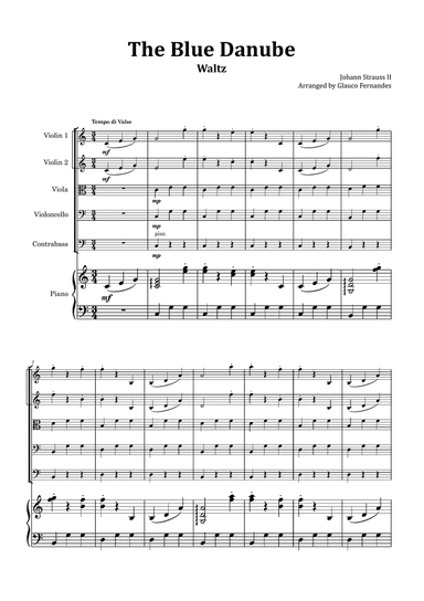 "The Blue Danube - String Quintet with Piano"
