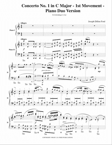 Piano Concerto No. I in C Major ("Schroedinger's Cat") piano duo version - all three movements