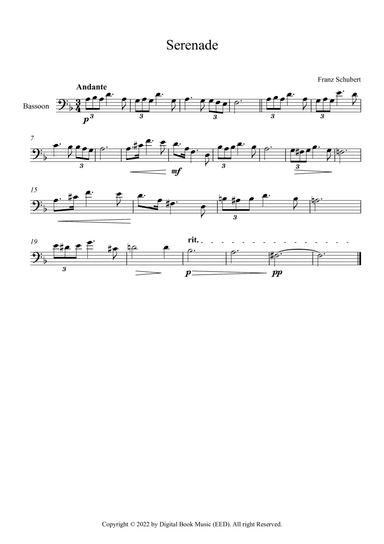 Serenade - Franz Schubert (Bassoon)