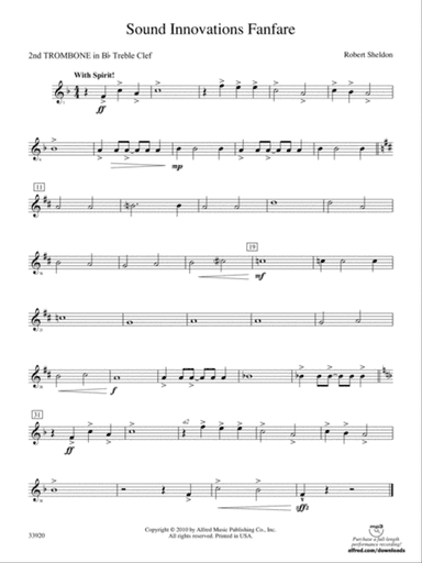 Sound Innovations Fanfare: (wp) 2nd B-flat Trombone T.C.