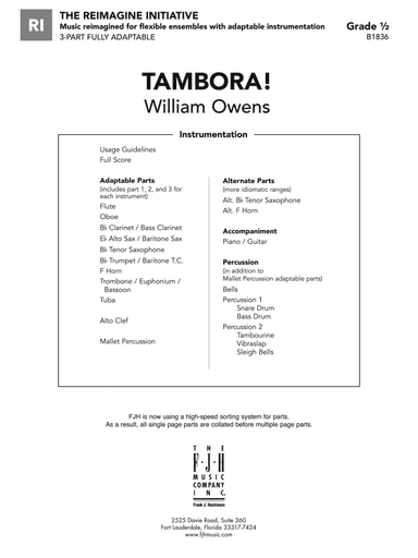 Tambora!: Score
