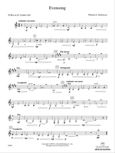 Evensong: (wp) E-flat Tuba T.C.