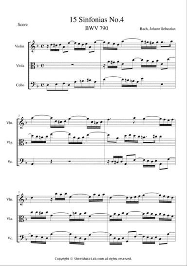 Sinfonias No.4 BWV 790