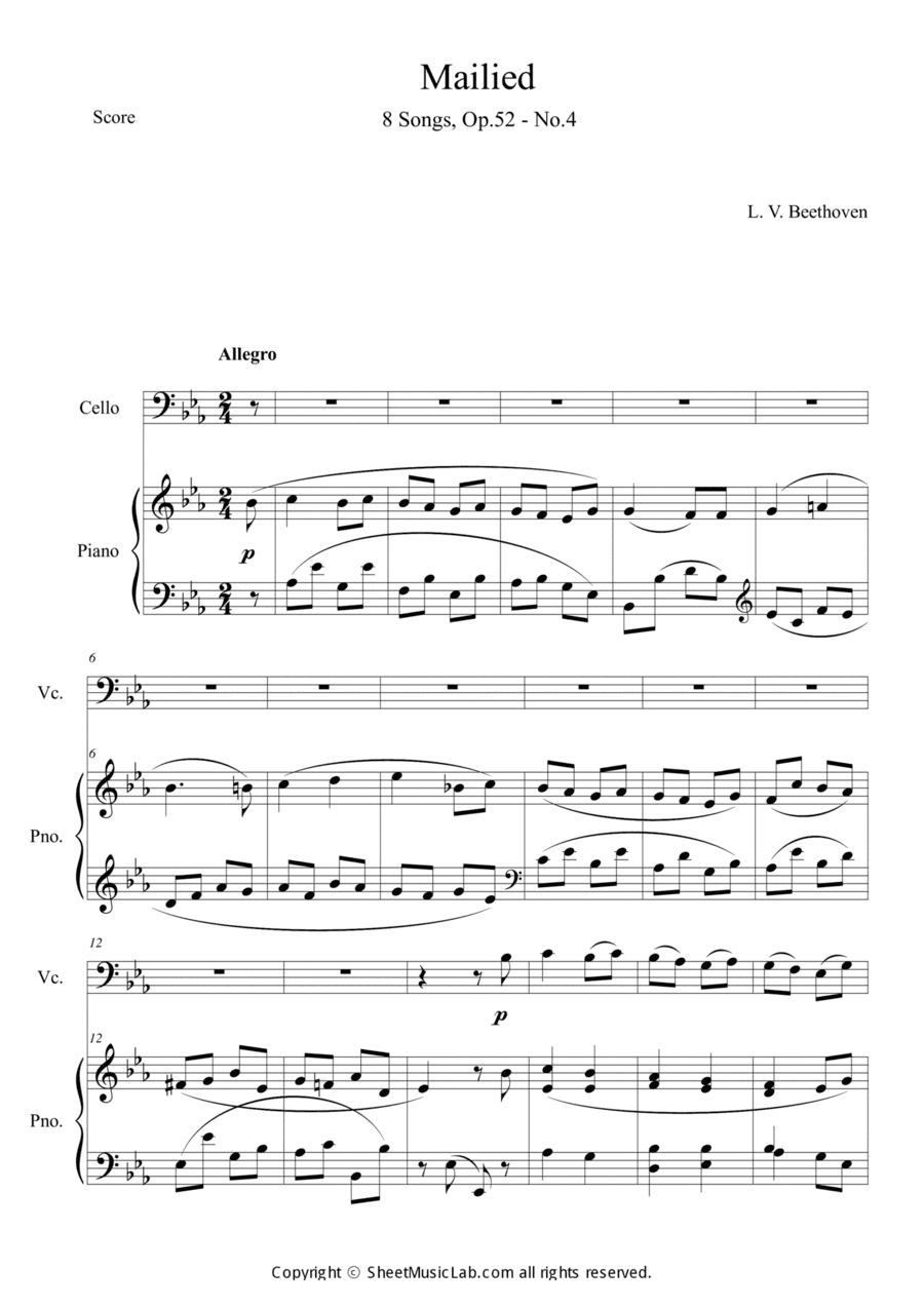 Mailied 8 Songs, Op.52 No.4