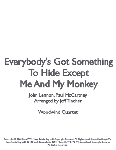 Everybody's Got Something To Hide Except Me And My Monkey