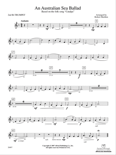 An Australian Sea Ballad: 2nd B-flat Trumpet