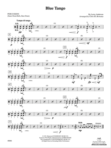 Blue Tango: 1st Percussion