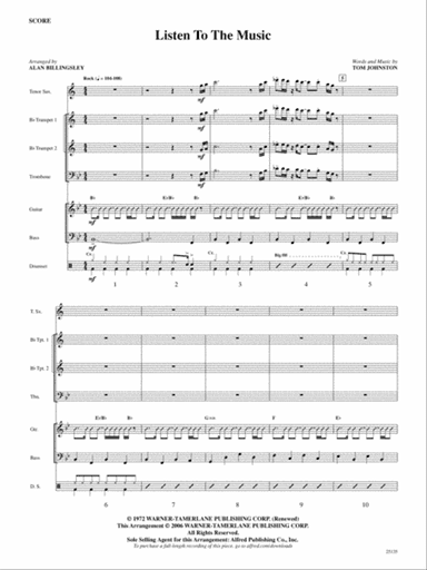 Listen to the Music: Score
