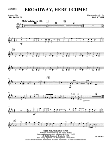Broadway, Here I Come!: 1st Violin