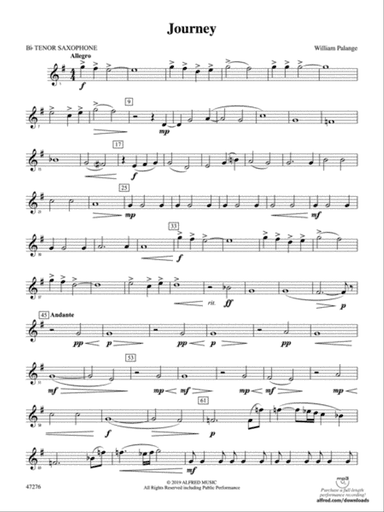 Journey: B-flat Tenor Saxophone