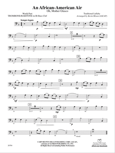 An African-American Air: (wp) 1st B-flat Trombone B.C.