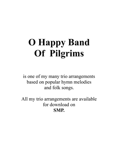 O Happy Band Of Pilgrims, for Flute Trio