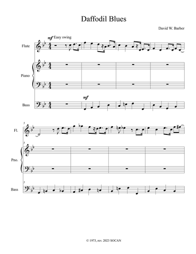 Daffodil Blues - Score Only