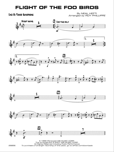 Flight of the Foo Birds: 2nd B-flat Tenor Saxophone
