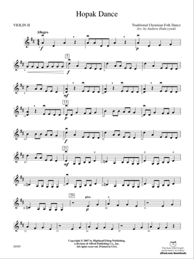 Hopak Dance: 2nd Violin