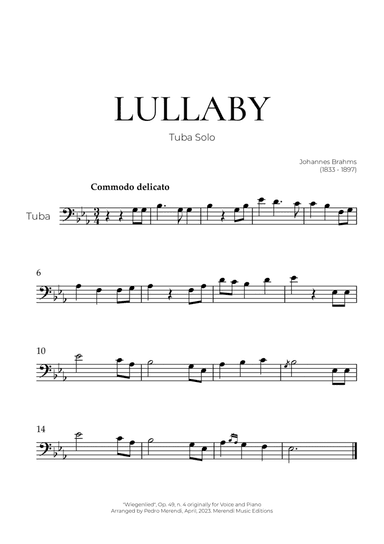 Lullaby (Tuba Solo) - Johannes Brahms