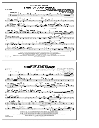 Shut Up and Dance (Arr. Matt Conaway) - Quad Toms