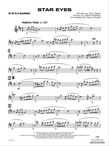 Star Eyes: E-flat Alto Saxophone