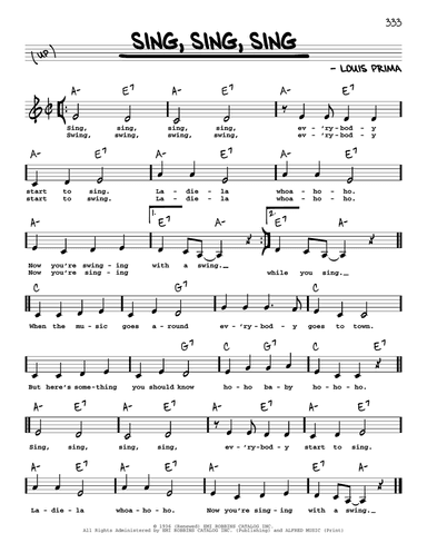 Sing, Sing, Sing (Low Voice)