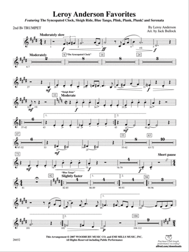Leroy Anderson Favorites: 2nd B-flat Trumpet