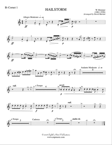 Hailstorm (Solo Cornet and Concert Band): 1st B-flat Cornet