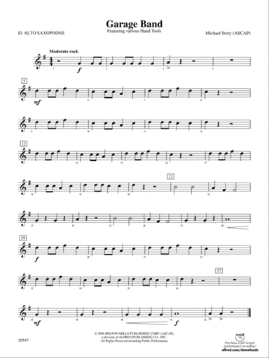 Garage Band: E-flat Alto Saxophone