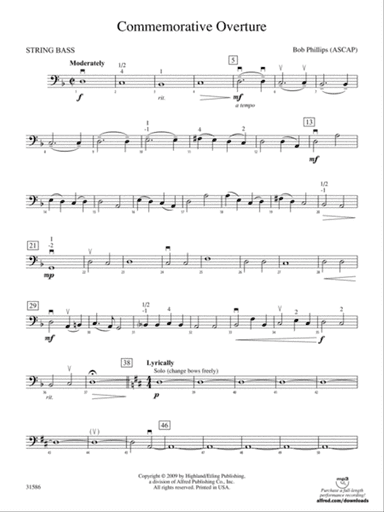 Commemorative Overture: String Bass