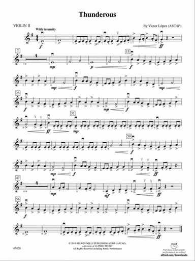 Thunderous: 2nd Violin