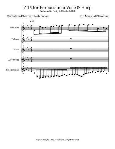 Z 15 for Percussion a Voce & Harp