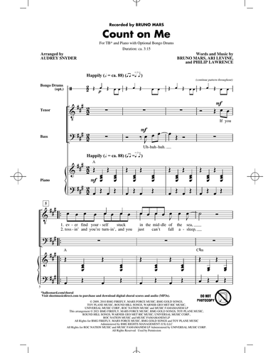Count On Me (arr. Audrey Snyder)