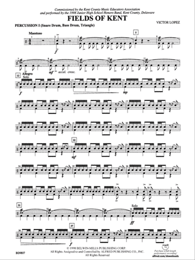 Fields of Kent: 1st Percussion