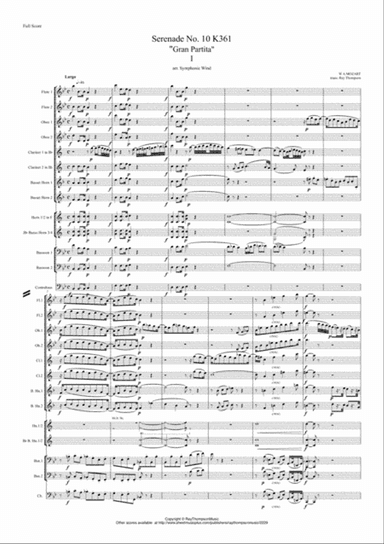 Mozart: Serenade No 10 in Bb "Gran Partita" K361 - symphonic wind