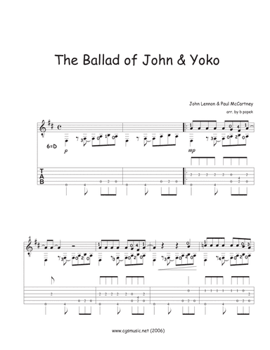 The Ballad Of John And Yoko