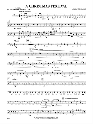 A Christmas Festival: (wp) 3rd B-flat Trombone B.C.