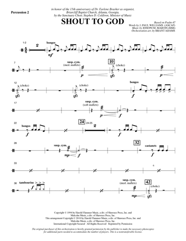 Shout to God - Percussion 2
