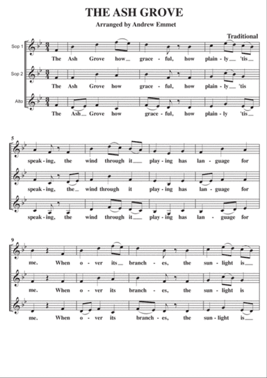 The Ash Grove A Cappella SSA