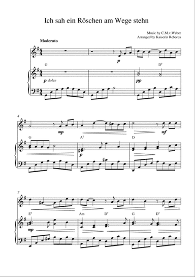 Ich sah ein Röschen am Wege stehn