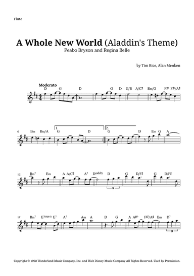 A Whole New World (aladdin's Theme)