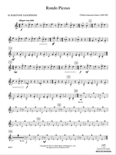 Rondo Picoso: E-flat Baritone Saxophone