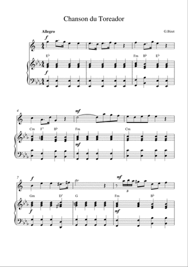 Chanson du Toreador (from Carmen)